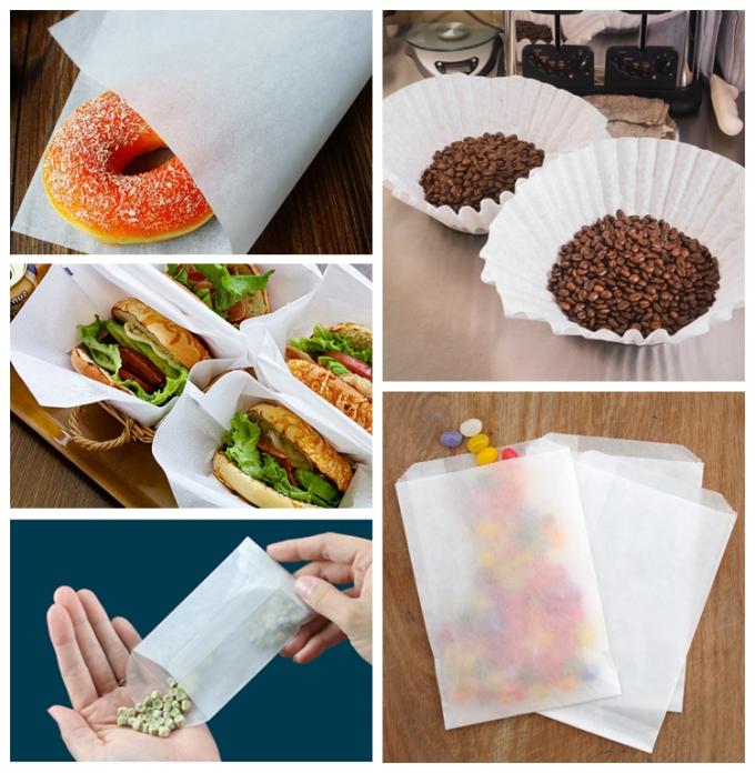 24GSM 28GSM Nature White Two Side Coated Glassine Paper For Food Wrapping