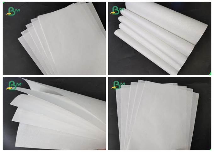 FDA & FSC 40 / 50GSM White Paper One Side Coated Semilucent For Sugar Packaging 