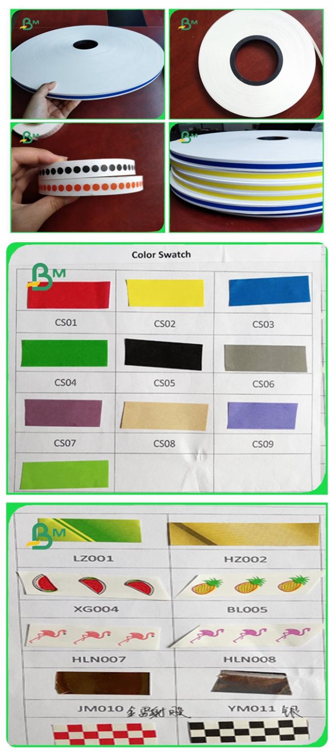 Width 15mm Colorful Straw Paper With 0.8mm Printed 60g FDA & EU Approved