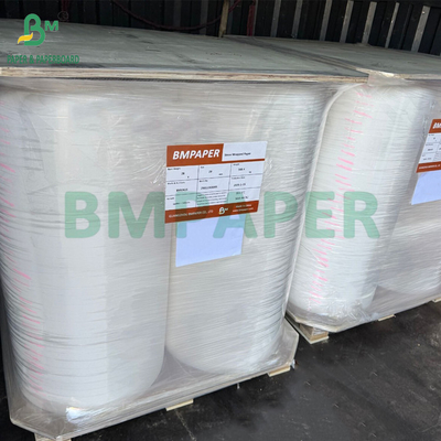 24gsm 28gsm সাধারণ সাদা আবরণ কাগজ পানীয়ের জন্য 44MM 53MM খাদ্য গ্রেড