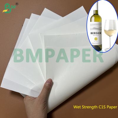 65g 75g উচ্চ চকচকে ভিজা শক্তি C1S কাগজ ওয়াইন লেবেল জন্য 70cm 80cm