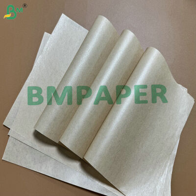 খাদ্য গ্রেড তাপ সীলযোগ্য 15gsm পিই ল্যামিনেট 40g 50g ব্রাউন প্যাকেজিং কাগজ প্লাস্টিকের ফর্কের প্যাকেজিং