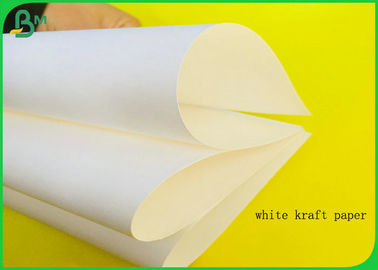 কাগজ ব্যাগ তৈরীর জন্য 100% ভার্জিন Pulp Reusable হোয়াইট কraft কাগজ রোল