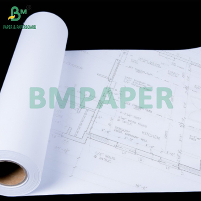 আর্কিটেকচারাল ডিজাইন জন্য 80GSM প্লটটার বন্ড কাগজ রোলস 841mm x 50m 2 'কোর