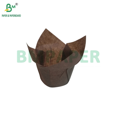 40 গ্রাম 80 গ্রাম কফি রঙ কেক কাপ কাগজ উচ্চ তাপমাত্রা প্রতিরোধী খাদ্য গ্রেড মফিন মোড়ানো কাগজ