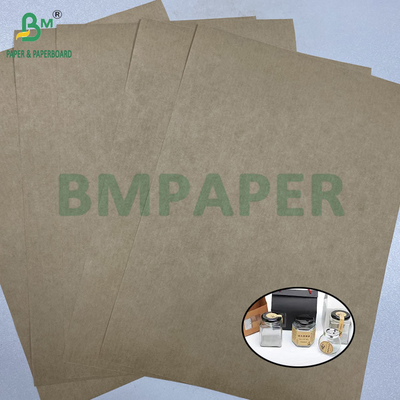 80g বোতল লেবেল কাগজ Kraft রঙ ভিজা শক্তি কাগজ জল প্রতিরোধী