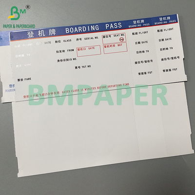 175GSM হোয়াইট ব্ল্যাক কার্ড থার্মাল পেপার বোর্ডিং কার্ডের জন্য ডুয়েল সাইড প্রিন্টিং