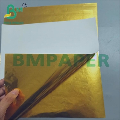 পানীয়ের লেবেল জন্য 70gsm গোল্ডেন চকচকে ভিজা শক্তি কাগজ 70cm x 100cm