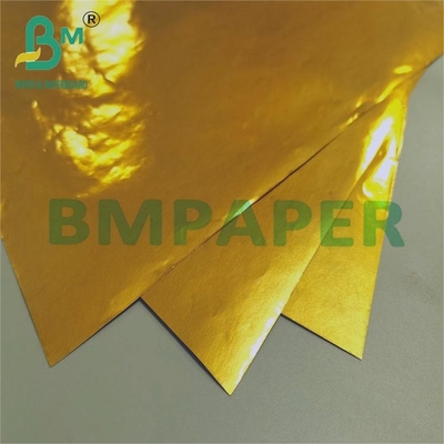 পানীয়ের লেবেল জন্য 70gsm গোল্ডেন চকচকে ভিজা শক্তি কাগজ 70cm x 100cm