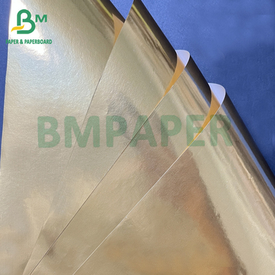 পানীয়ের লেবেল জন্য 70gsm গোল্ডেন চকচকে ভিজা শক্তি কাগজ 70cm x 100cm