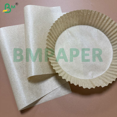 40gsm এয়ার ফ্রায়ার ওভেন পেপার ডাবল সাইড সিলিকন ব্রাউন ক্রাফ্ট কাস্টম শীট / রোলস