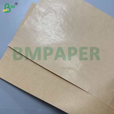 ৭০জিএসএম ব্রাউন স্ট্রাইপ ক্রাফট পেপার একপাশে চকচকে কাস্টম ৩০ - ১৮০ সেমি রোল