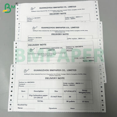 কার্বনহীন বেস পেপার শীট মাল্টি-ক্লোর সিএফবি সিএফবি সিবি ডুপ্লিকেট ফর্মের জন্য