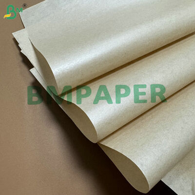খাদ্য গ্রেড তাপ সীলযোগ্য 15gsm পিই ল্যামিনেট 40g 50g ব্রাউন প্যাকেজিং কাগজ প্লাস্টিকের ফর্কের প্যাকেজিং
