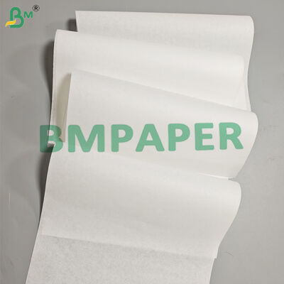 খাবার মোড়ানোর জন্য 40gsm 60gsm সাদা গ্রীসপ্রুফ পেপার রোল 1200mm PFAS ফ্রি