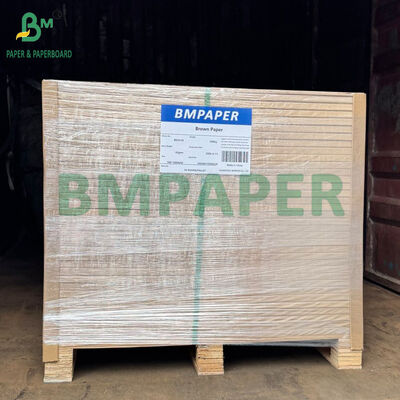 উচ্চ স্থায়িত্ব 40GSM 60GSM প্রাকৃতিক বাদামী মেশিন গ্লাসড রিবেড ক্রাফ্ট পেপার
