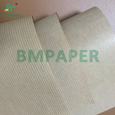 উচ্চ স্থায়িত্ব 40GSM 60GSM প্রাকৃতিক বাদামী মেশিন গ্লাসড রিবেড ক্রাফ্ট পেপার