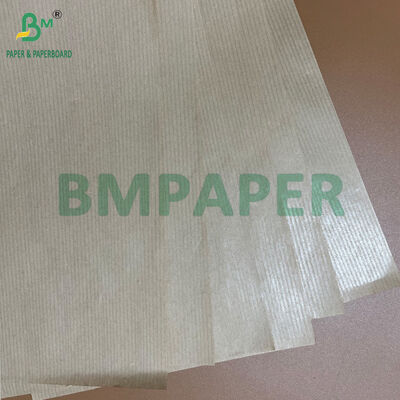 উচ্চ স্থায়িত্ব 40GSM 60GSM প্রাকৃতিক বাদামী মেশিন গ্লাসড রিবেড ক্রাফ্ট পেপার