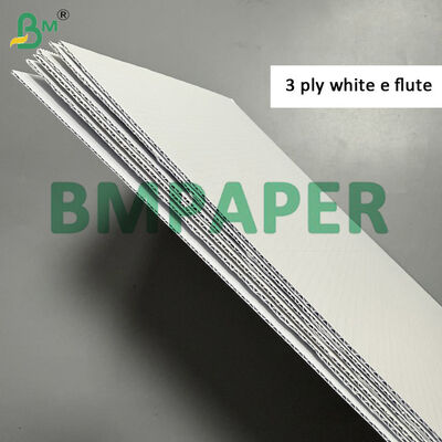 2ply 3ply ই ফ্লুট কর্গুয়েটেড বোর্ড 120cm x 85cm, দুই পক্ষের সাদা উচ্চ অনমনীয়তা