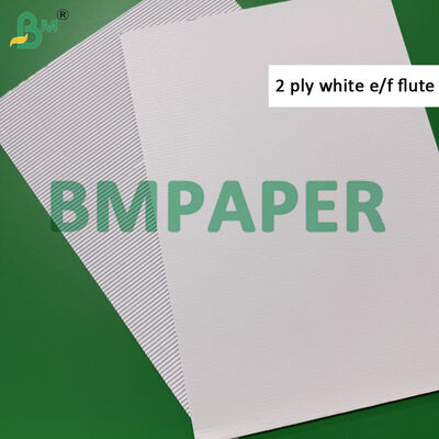 2ply 3ply ই ফ্লুট কর্গুয়েটেড বোর্ড 120cm x 85cm, দুই পক্ষের সাদা উচ্চ অনমনীয়তা