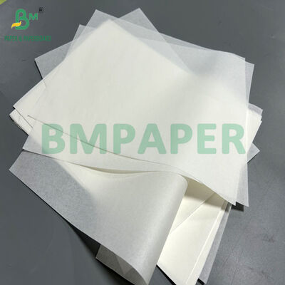 35gsm 40gsm সাদা রঙের গ্রীসপ্রুফ পেপার ফাস্ট ফুড ব্যাগের জন্য ৩৯০মিমি ৫৩২মিমি