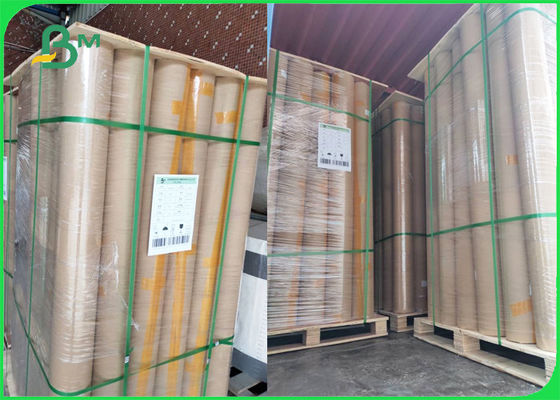 1.4m X 300m Kraft মোড়ানো কাগজ 80gsm প্যাক কাগজ বাদামী রঙের রোলস