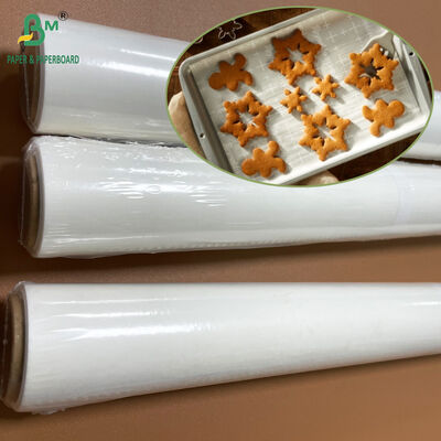 উচ্চ তাপমাত্রা প্রতিরোধী 38gsm হোয়াইট ওভেন বেকিং পেপার রোল 15 ইন এক্স 30 ফুট