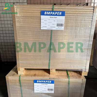 উচ্চ স্থায়িত্ব 40GSM 60GSM প্রাকৃতিক বাদামী মেশিন গ্লাসড রিবেড ক্রাফ্ট পেপার